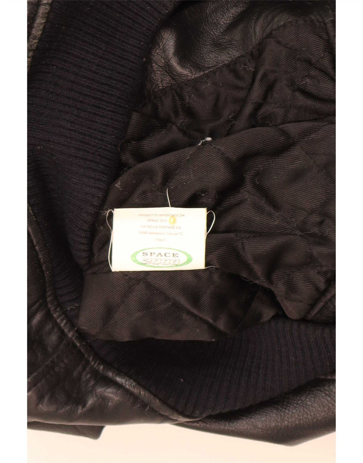 Vintage Herren Lederjacke UK 38 Medium Schwarz