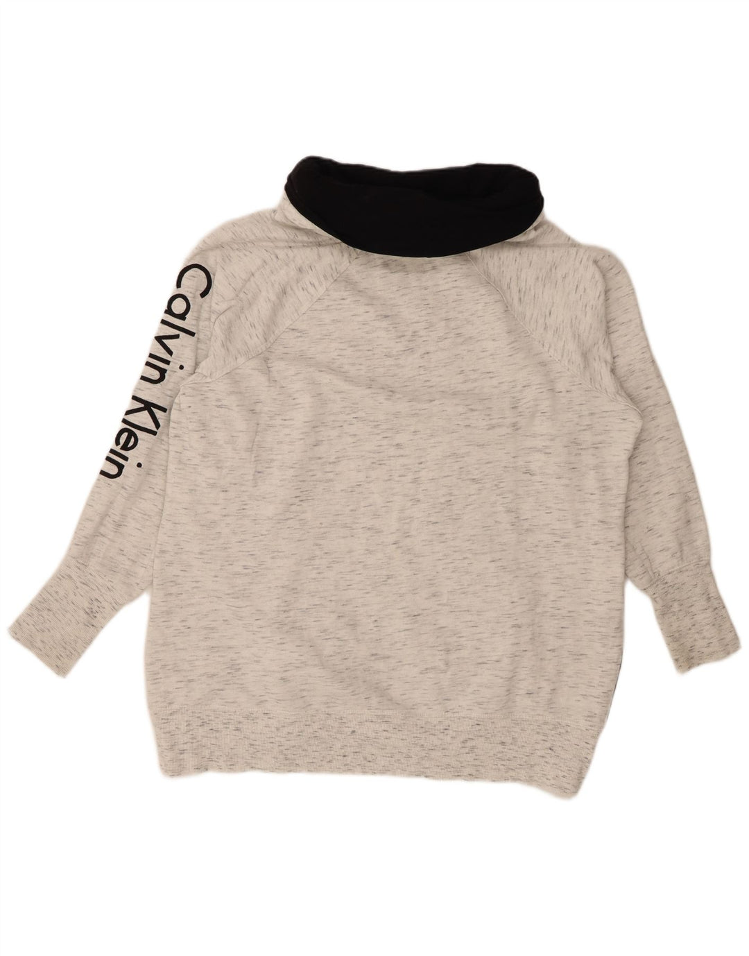 CALVIN KLEIN Damen Übergroßer Sweatshirt-Pullover UK 18 XL Grau meliert