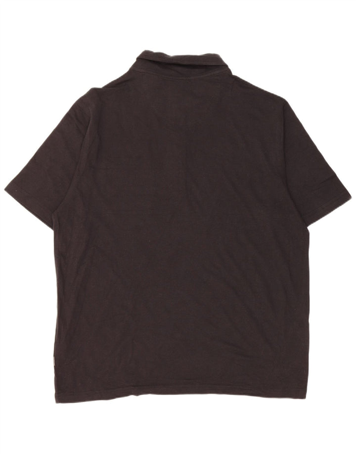 Eddie Bauer Herren Poloshirt XL Schwarz Baumwolle