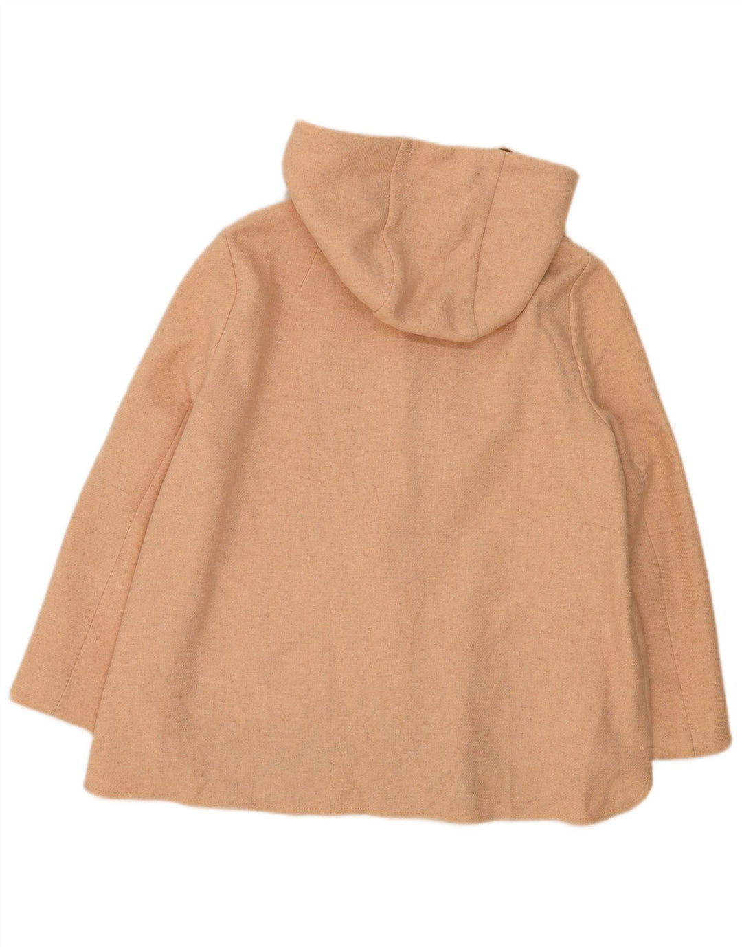 Zara Damen Kapuzenmantel UK 18 XL Beige Wolle