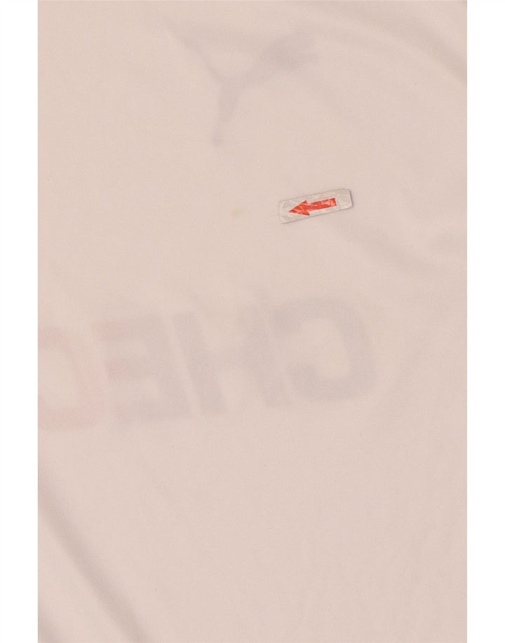 Puma Herren Deutshland Graphic T-Shirt Top Small Weiß Colourblock Polyester