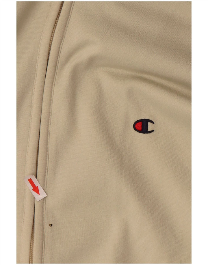 Champion Herren-Trainingsanzugoberteil mit lockerer Passform, mittelbeigefarbenes Polyester