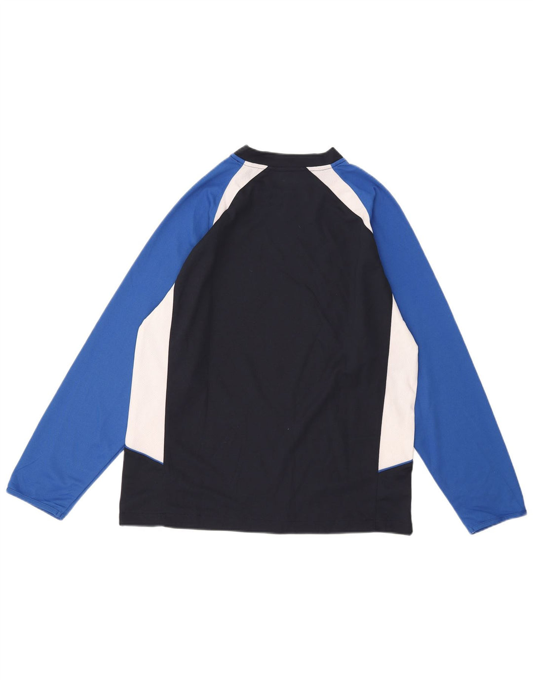 Umbro Herren-Oberteil, langärmelig, mittelblau, Farbblock-Polyester