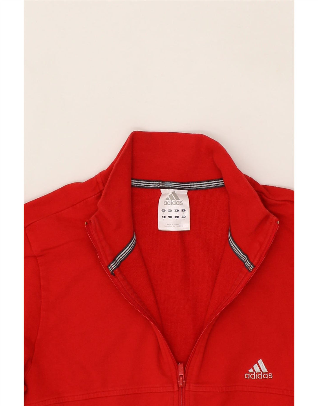 ADIDAS Mens Tracksuit Top Jacket Small Red Cotton Vintage Adidas and Second-Hand Adidas from Messina Hembry 