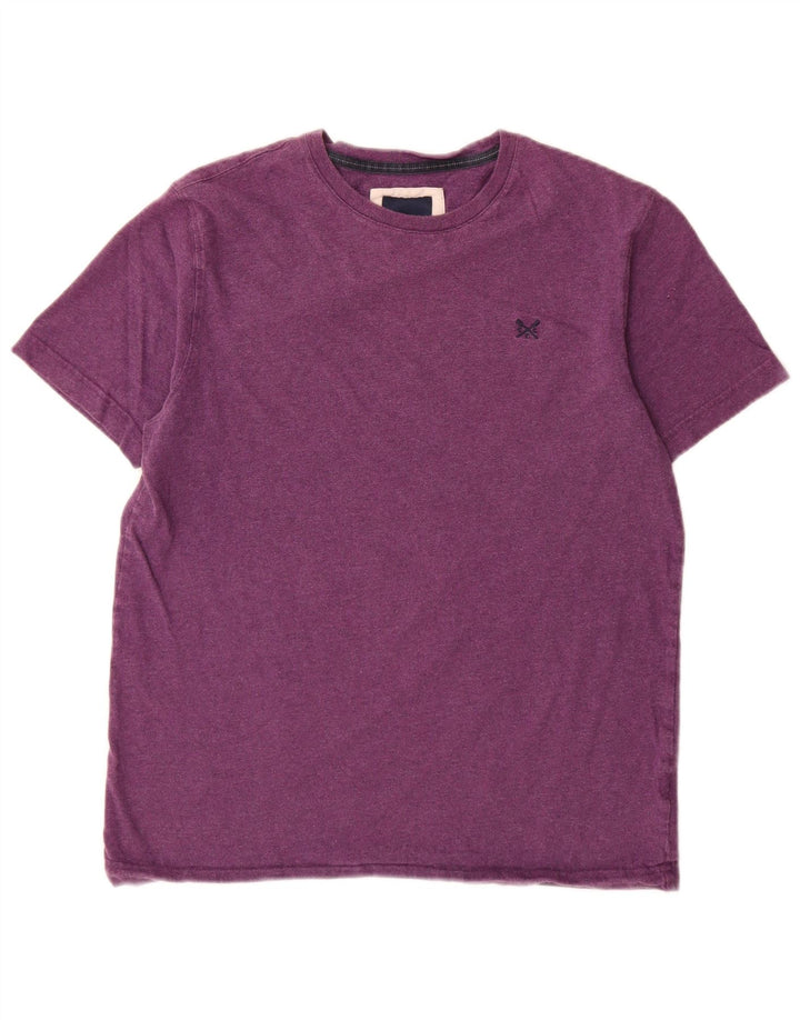 Crew Clothing Herren-T-Shirt aus mittelvioletter Baumwolle
