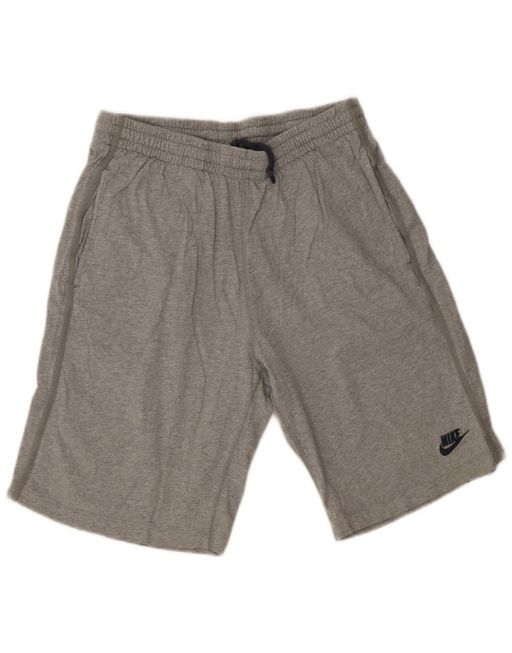 Nike Herren-Sportshorts aus mittelgrauer Baumwolle