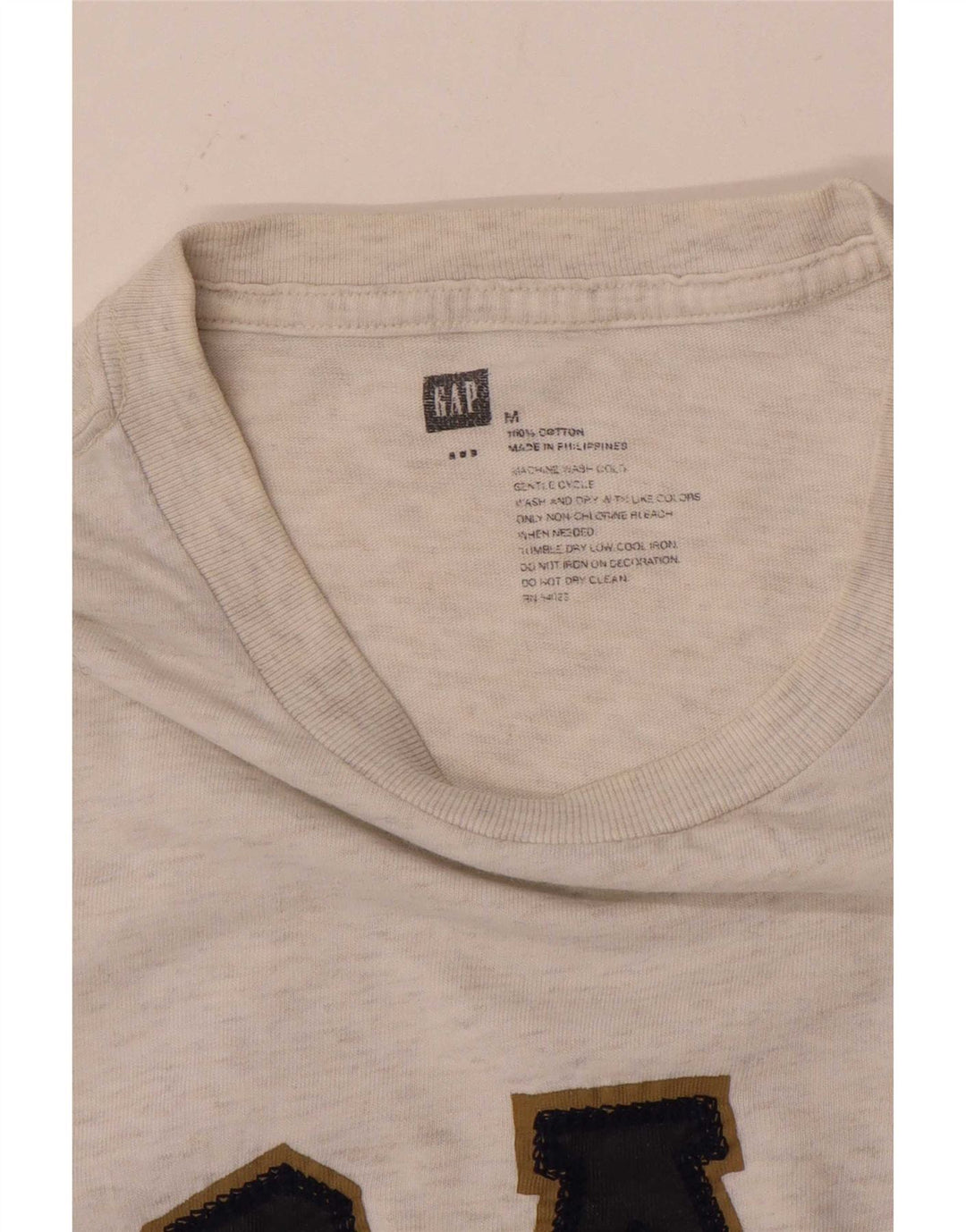 Gap Grafik-T-Shirt-Oberteil für Herren aus mittelgrau gesprenkelter Baumwolle