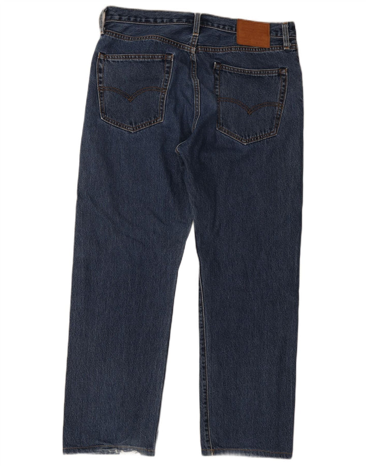Levi's Herren 551 Straight Jeans W34 L29 Blaue Baumwolle