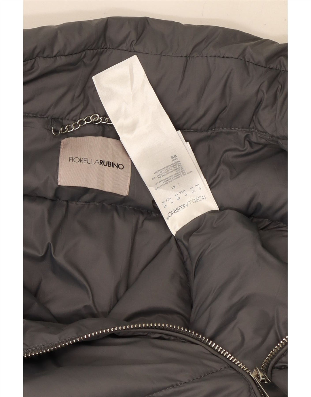 Fiorella Rubino Damen Wattierte Jacke UK 18 XL Grau Polyamid