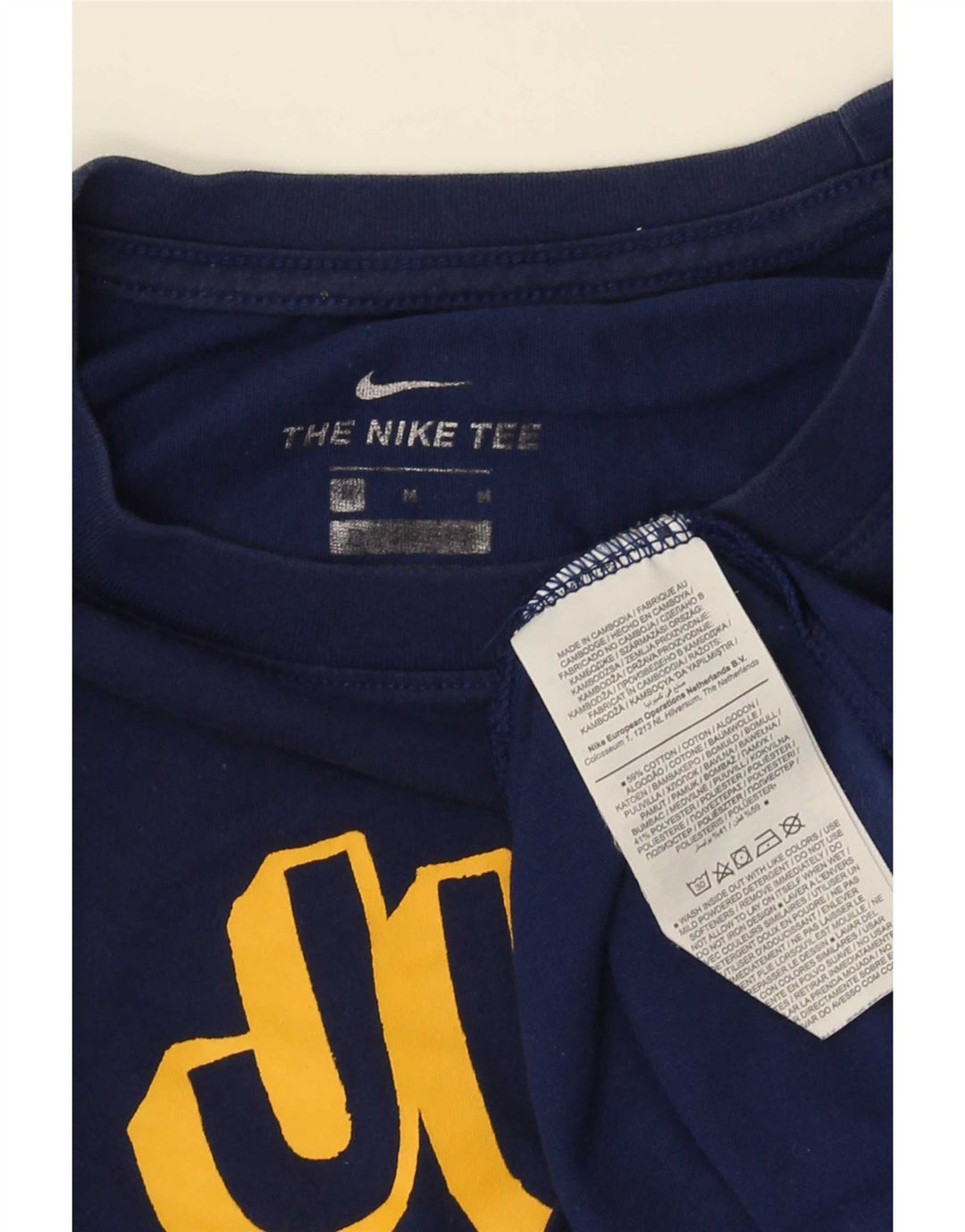 Nike Herren-T-Shirt mit Grafik, mittelgroß, marineblau, Baumwolle