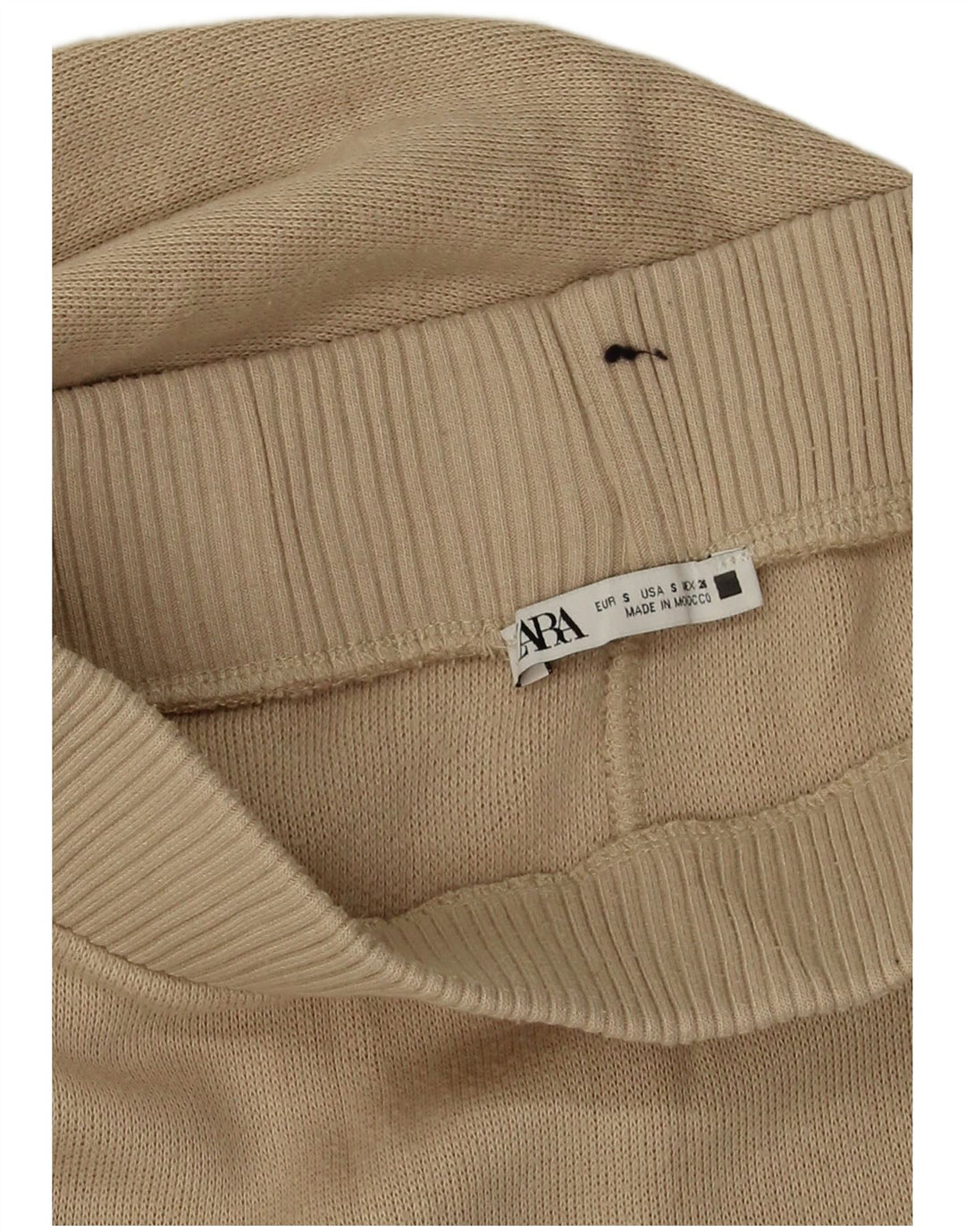 Zara Damen-Strickrock, ausgestellt, Größe S, W26, Beige Viskose
