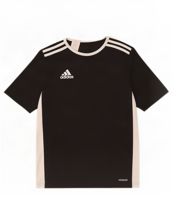 Adidas Aeroready T-Shirt für Jungen, 13–14 Jahre, schwarzes Colourblock-Polyester