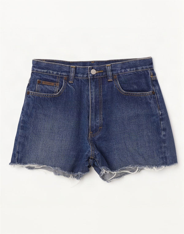 Calvin Klein Damen Jeansshorts W30 mittelblaue Baumwolle