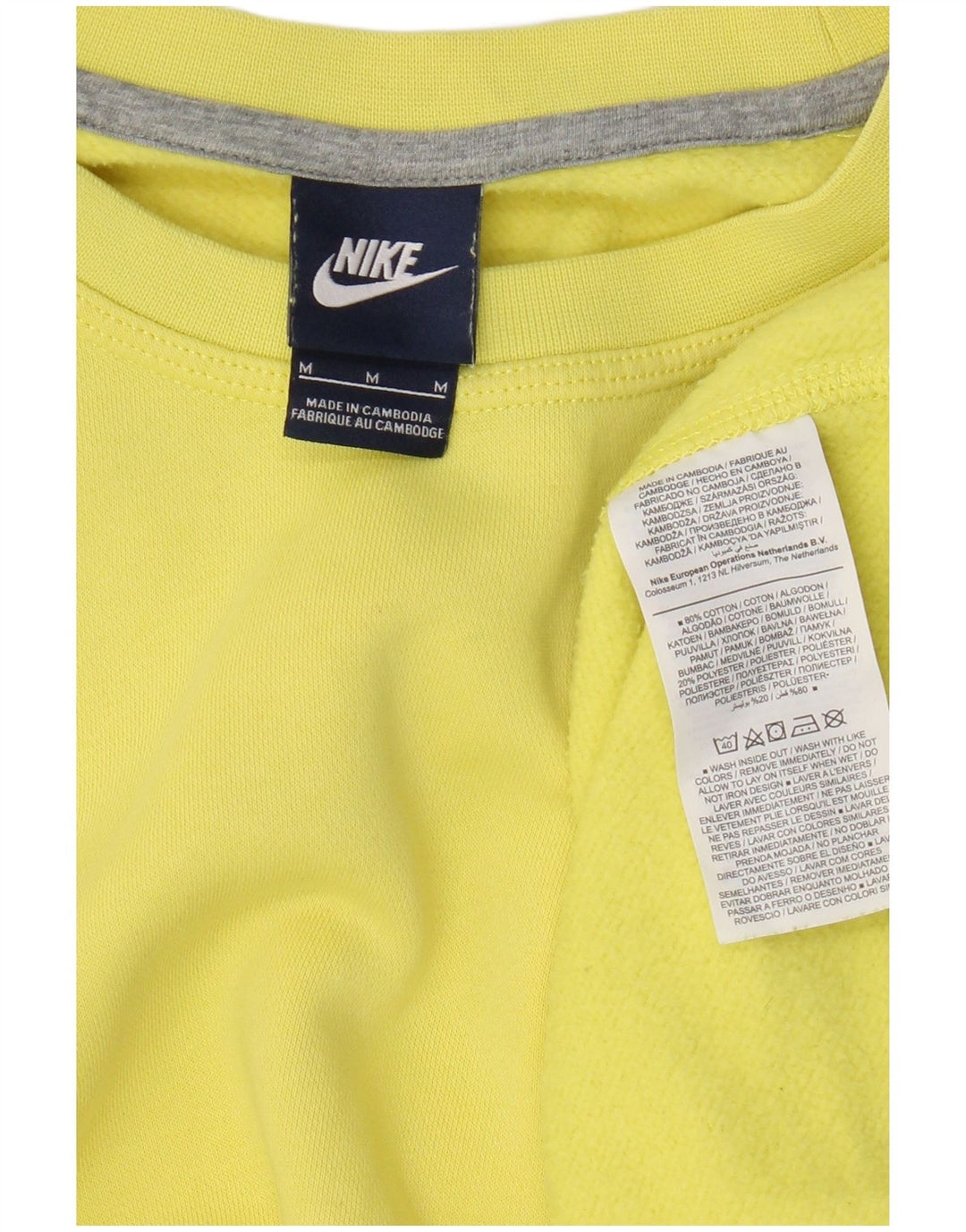 Nike Herren-Sweatshirt-Pullover aus mittelgelber Baumwolle