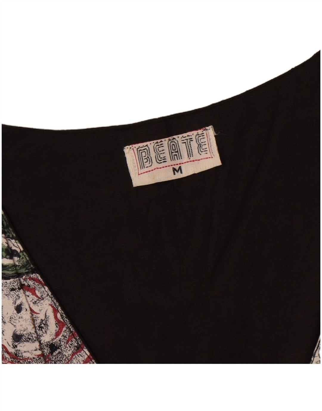 Vintage Damen Weste UK 14 Medium Mehrfarbig geblümt