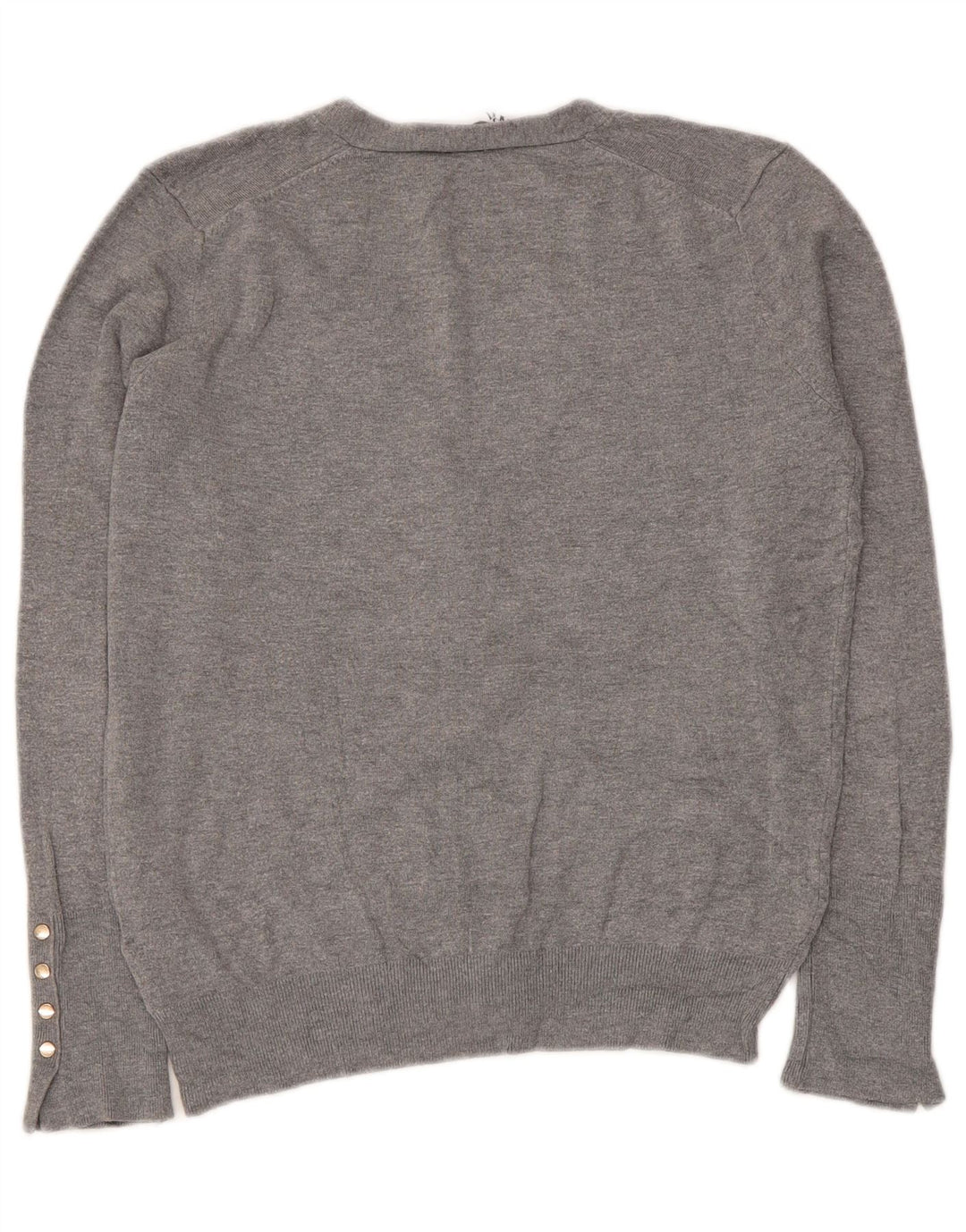 Zara Damen-Cardigan-Pullover UK 14 Große graue Viskose