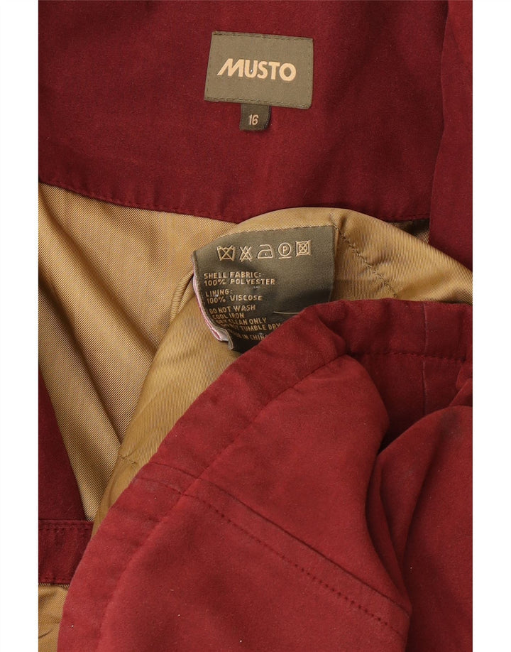 Musto Womens Utility Jacke UK 16 Large Burgund Polyester
