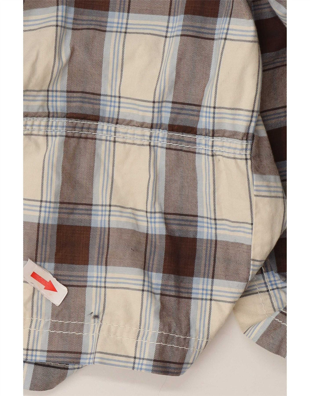 Brax Herren-Cargo-Shorts W36, große beige karierte Baumwolle