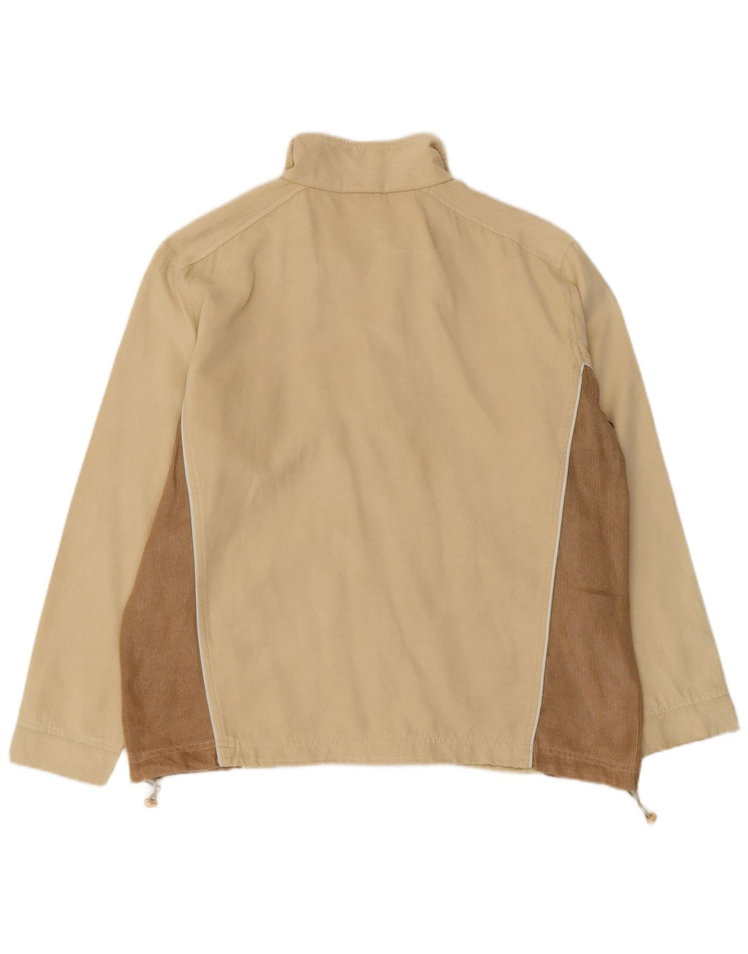 Diadora Velours-Trainingsoberteil für Damen, UK 14, Größe L, Beige, Farbblock