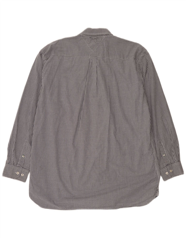 Tommy Hilfiger Herrenhemd 2XL schwarz kariert Baumwolle