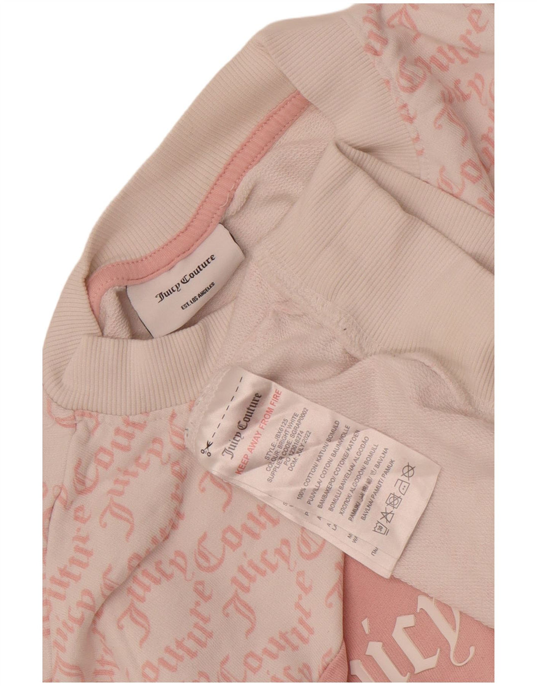 Juicy Couture Damen-Sweatshirt-Pullover, UK 14, Mittelweiß, Farbblock