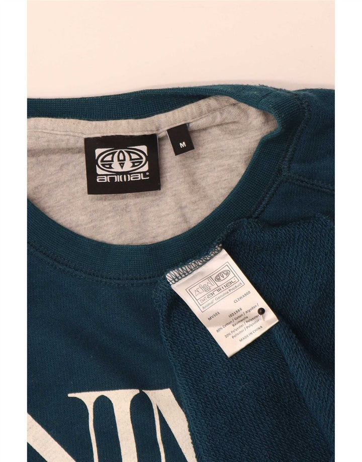 Animal Graphic Herren-Sweatshirt aus mittelblauer Baumwolle