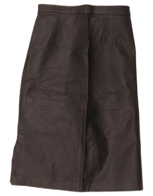 Vintage Damen Lederrock W28 Medium Schwarz