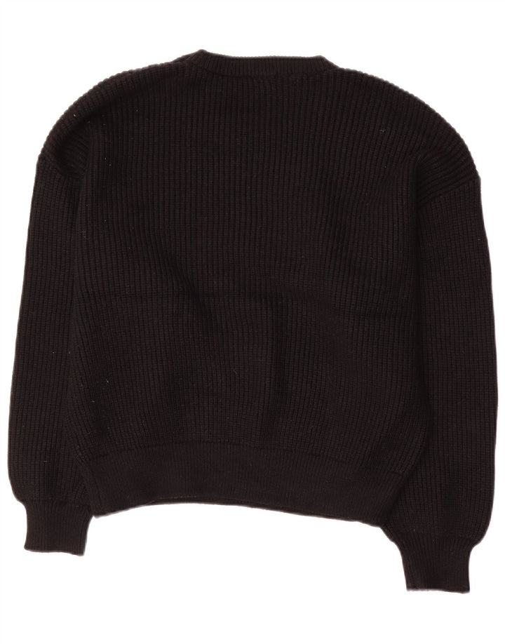 Zara Damen-Pullover mit Rundhalsausschnitt, Gr. 14, mittlere schwarze Viskose