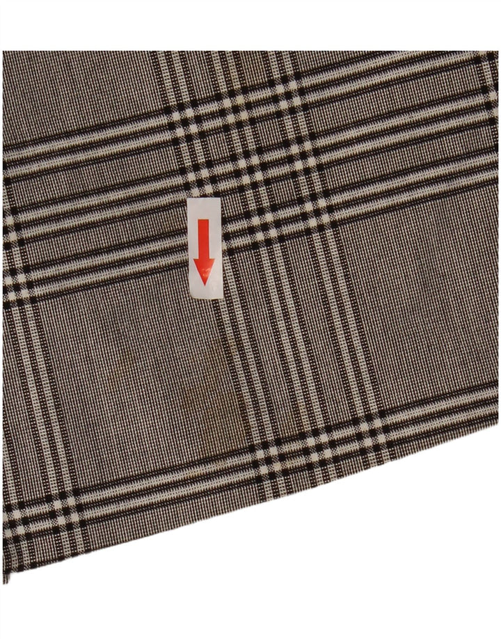 Zara Damen-Blazer mit 2 Knöpfen, übergroß, Gr. 6, XS, grau karierte Viskose