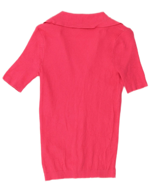 Marks & Spencer Damen Poloshirt UK 6 XS Rosa Baumwolle