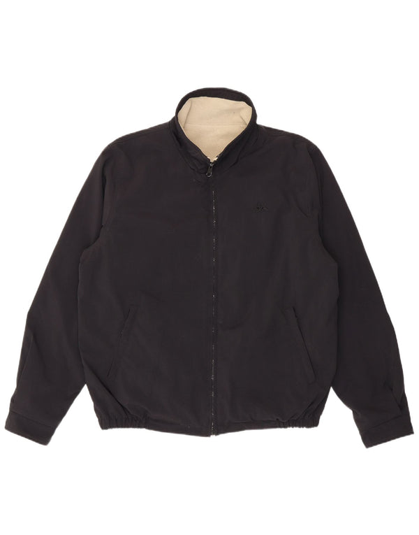 Kappa Herren Bomberjacke UK 40 Large Schwarz Nylon