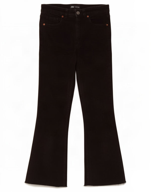 Zara Damen Schlagjeans EU 36 XS W26 L26 Schwarze Baumwolle