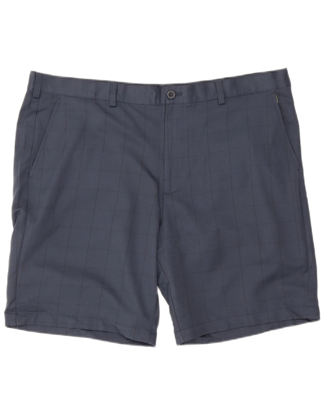 Izod Herren-Golf-Chinoshorts W40 XL Marineblau kariertes Polyester