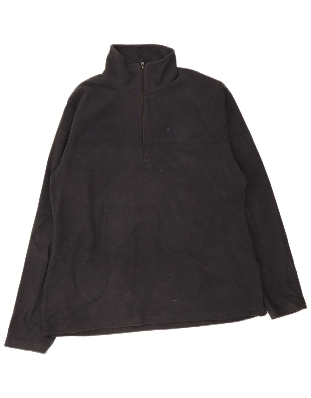 Warehouse Damen-Fleecepullover mit Reißverschluss am Hals, UK 16, Größe L, Schwarz, Polyester