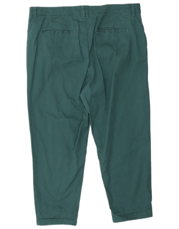 Fat Face Damen Crop Chino Hose UK 18 XL W40 L25 Grüne Baumwolle