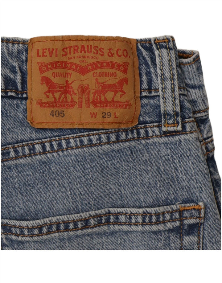 Levi's Herren 405 Denim Shorts W29 Small Blaue Baumwolle