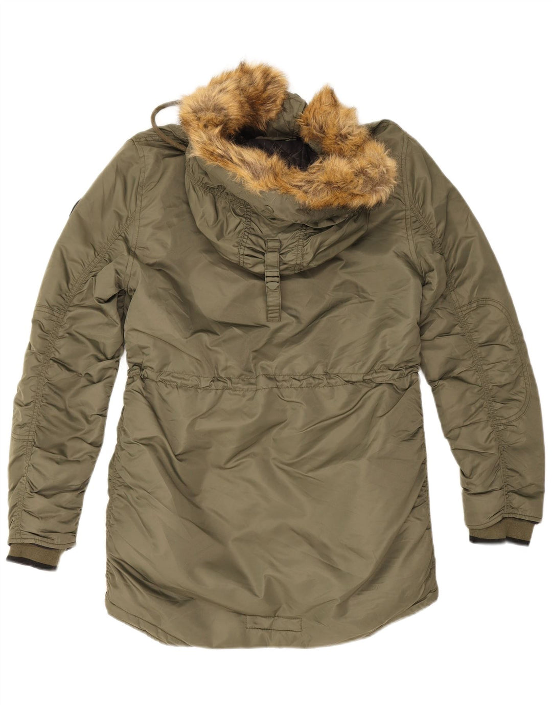 Superdry Damen-Parkajacke mit Kapuze, UK 12, Medium Khaki, Nylon