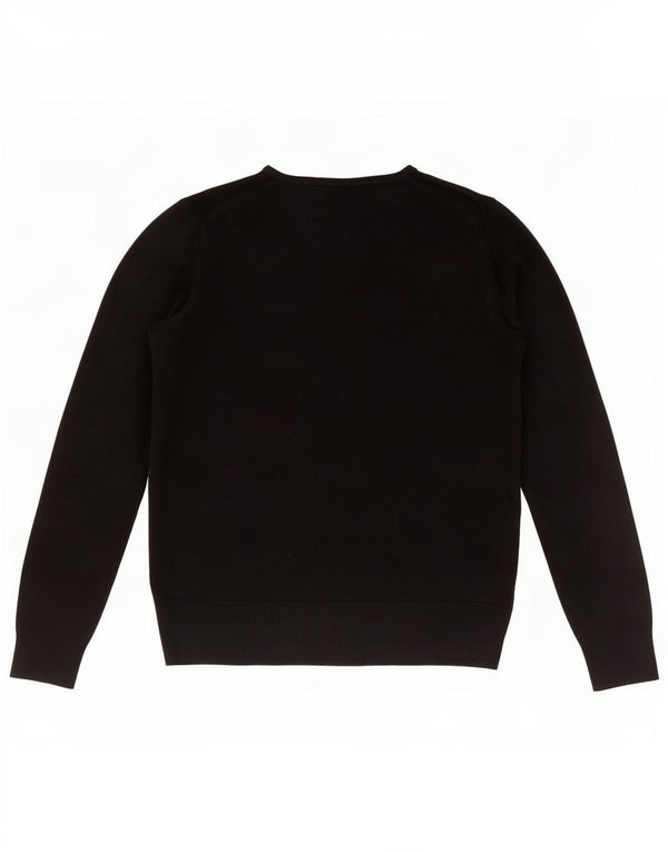 Marks & Spencer Damen-Pullover mit Rundhalsausschnitt, Gr. 14, Größe L, Schwarz, Acryl