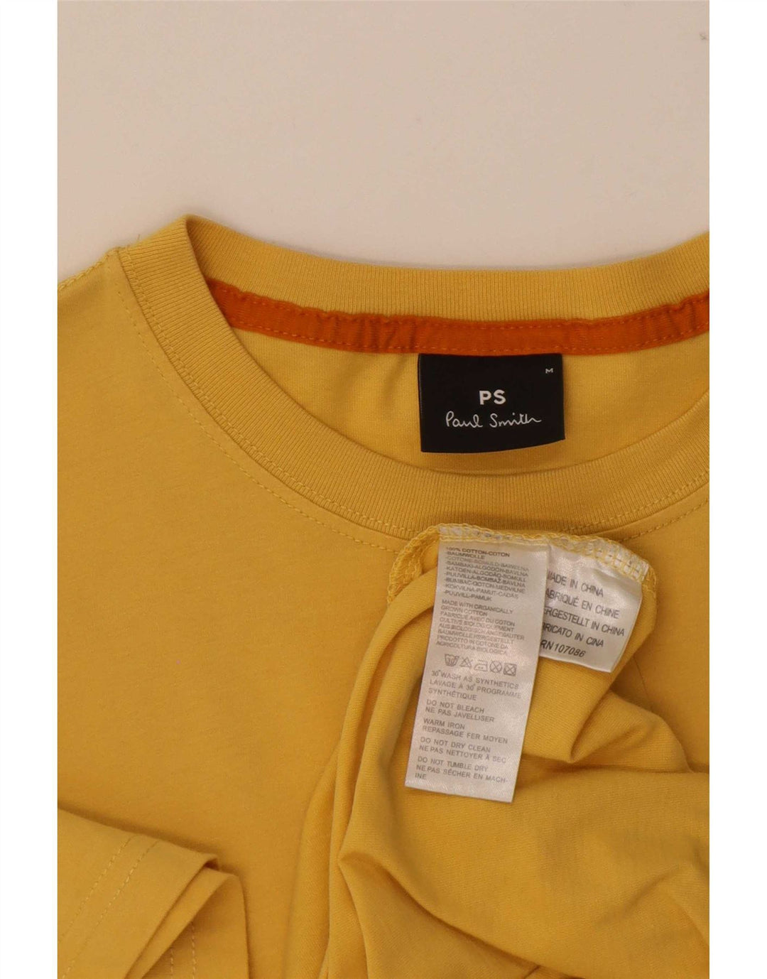 Paul Smith Herren T-Shirt Top mittelgelbe Baumwolle
