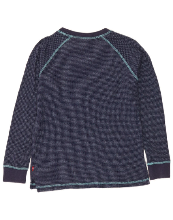 Levi's Jungen-Oberteil, langärmlig, 11–12 Jahre, marineblaue Baumwolle