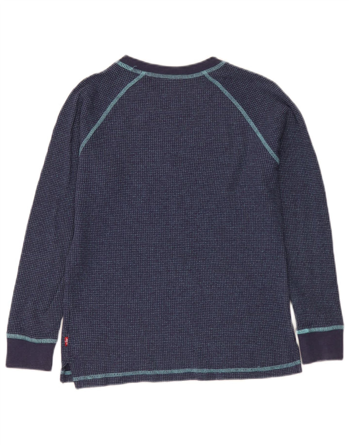 Levi's Jungen-Oberteil, langärmlig, 11–12 Jahre, marineblaue Baumwolle
