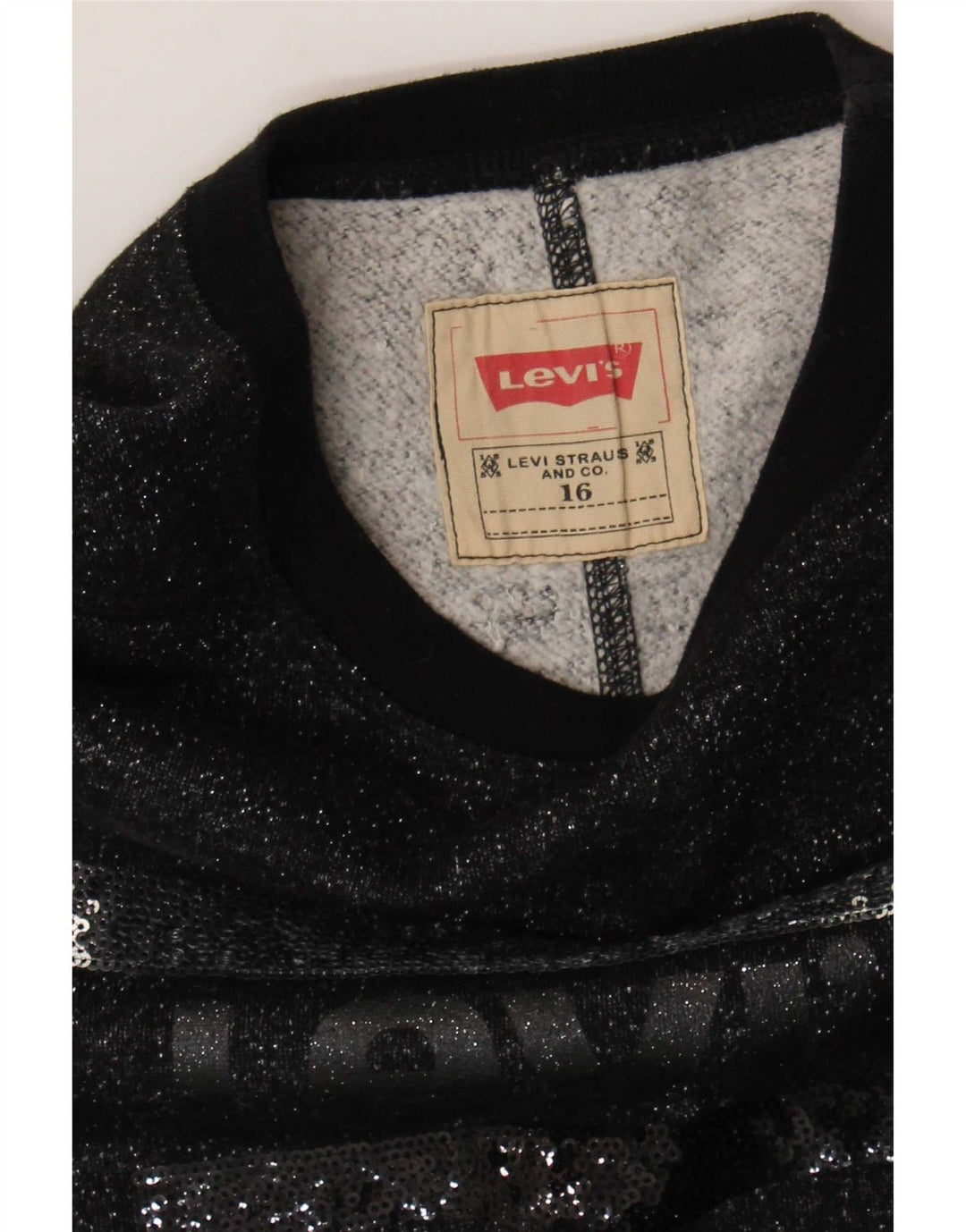 Levi's Mädchen-Sweatshirt mit Grafik, 15–16 Jahre, Schwarz