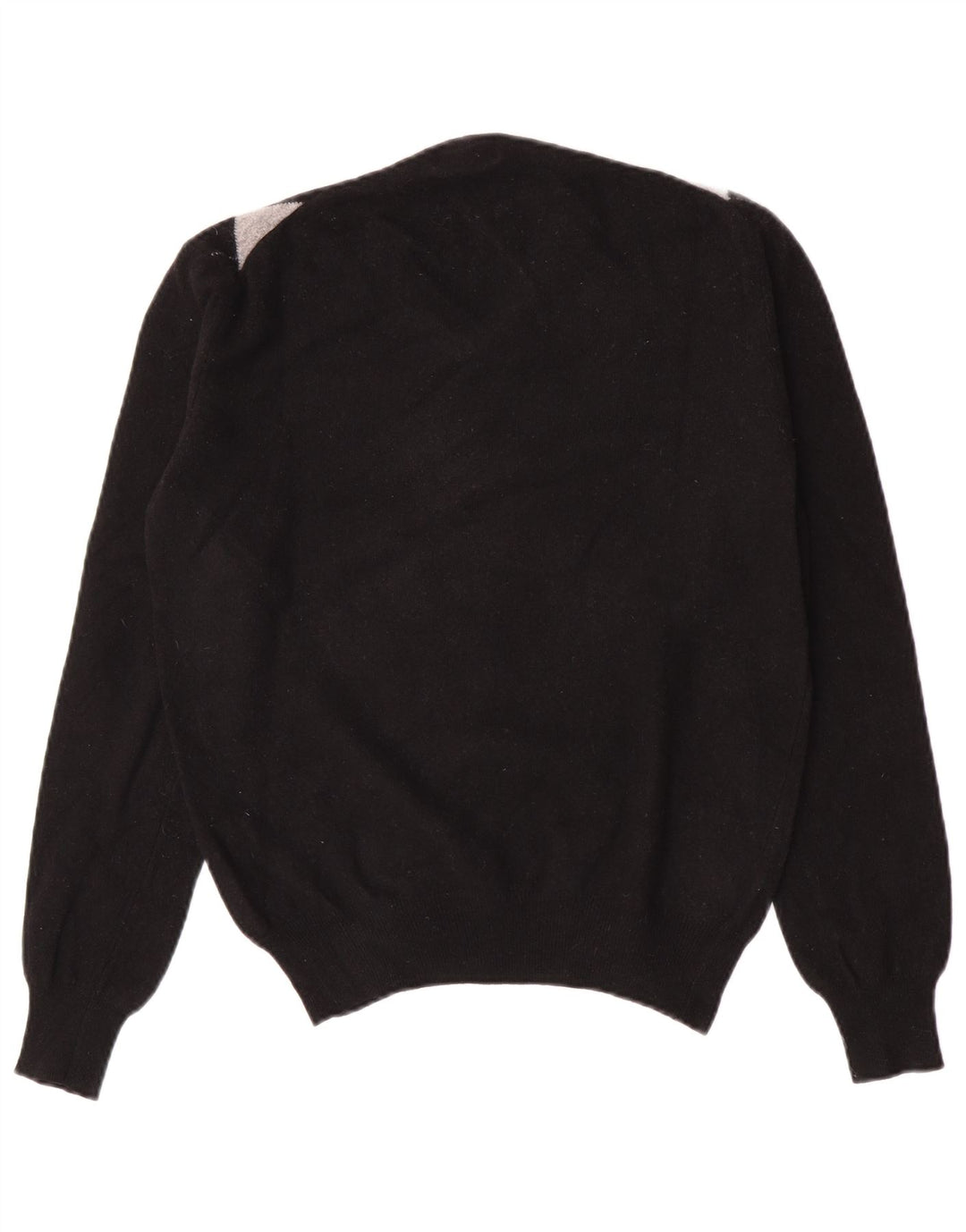 Kappa Herren-Pullover mit V-Ausschnitt, Mittelschwarz, Argyle/Diamant