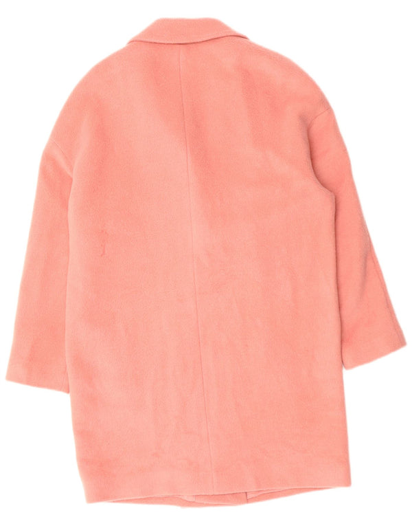 MINT VELVET Damen Übergroßer offener Mantel UK 14 Große rosa Wolle