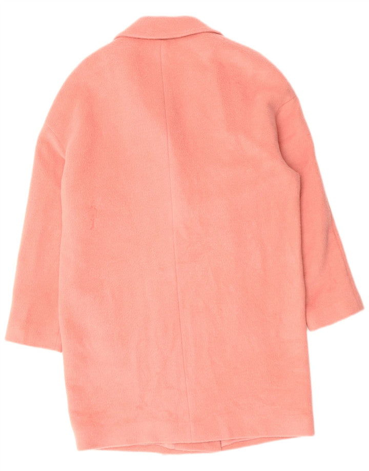 MINT VELVET Damen Übergroßer offener Mantel UK 14 Große rosa Wolle