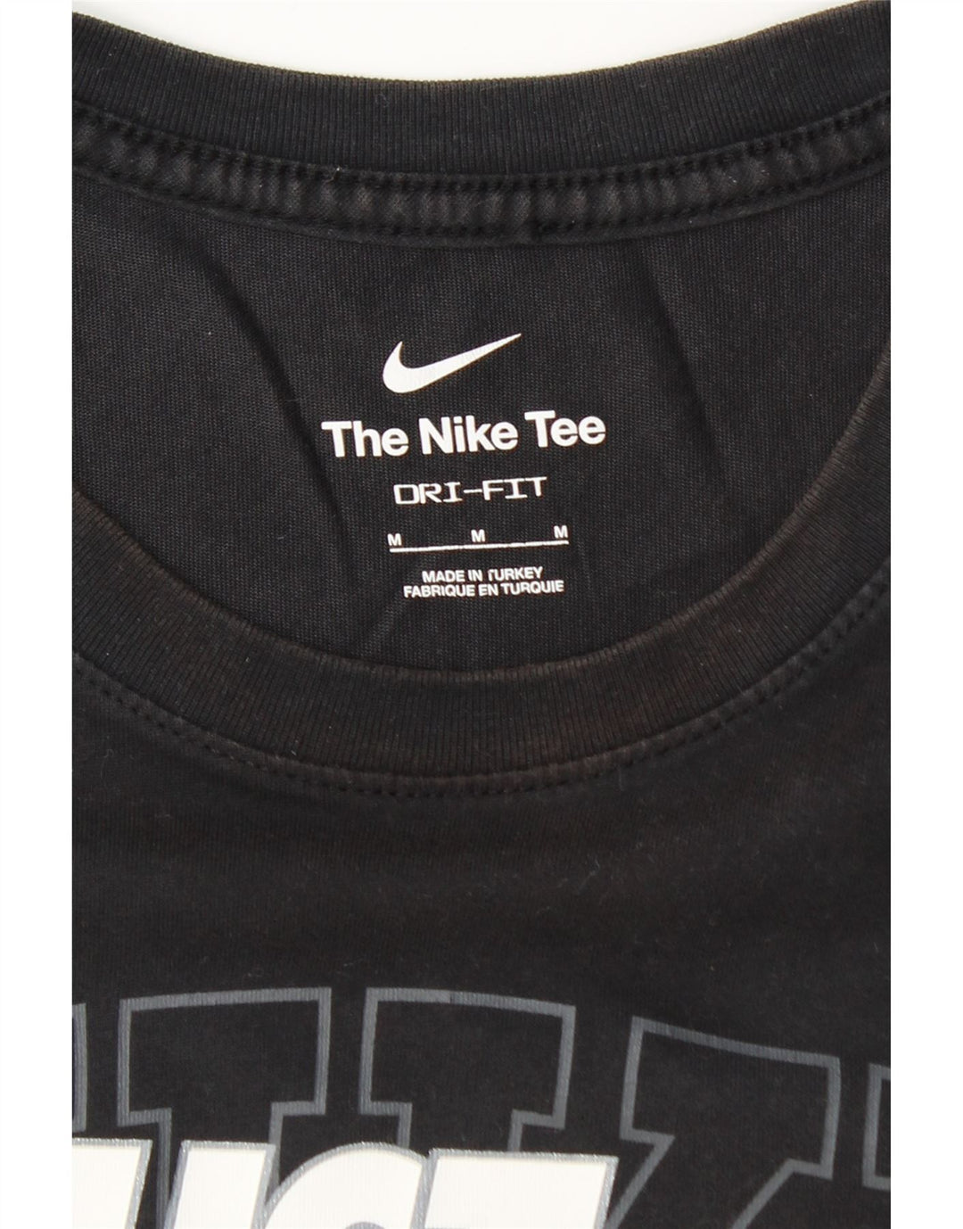 NIKE Herren Dri Fit Graphic T-Shirt Top Medium Schwarz