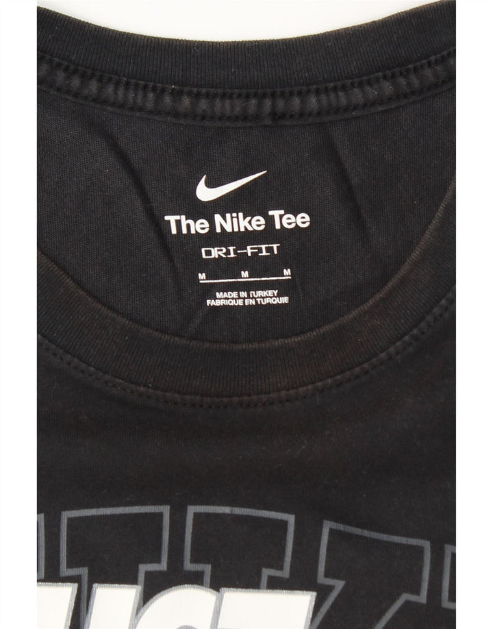 NIKE Herren Dri Fit Graphic T-Shirt Top Medium Schwarz