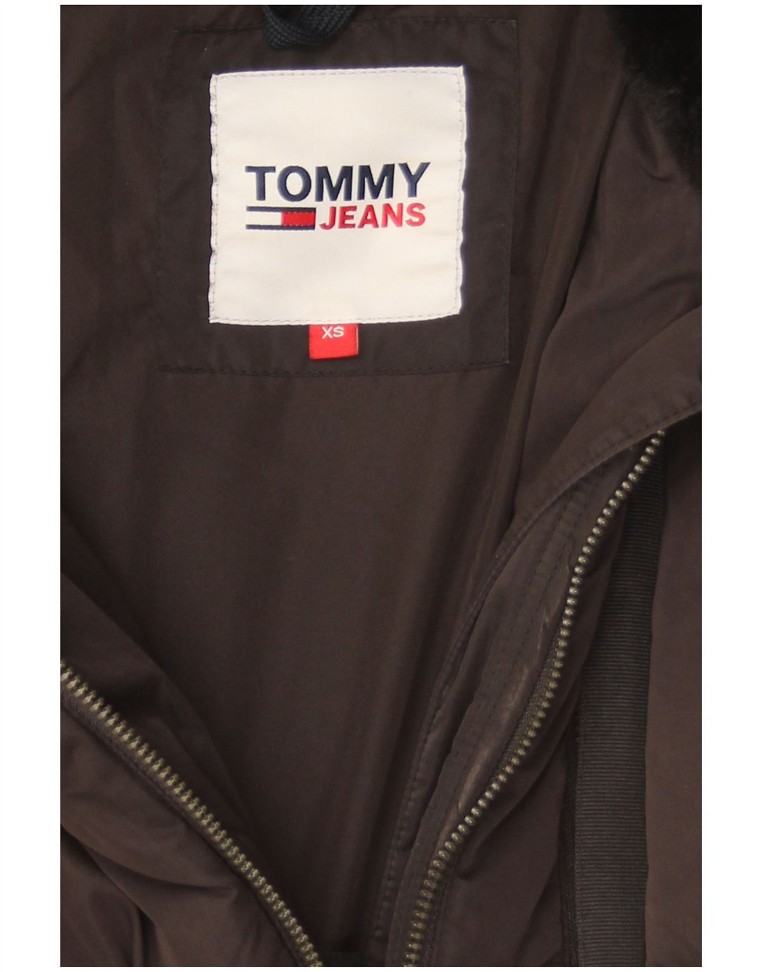 Tommy Hilfiger Damen Crop Oversized Wattierte Jacke UK 6 XS Grau Polyamid