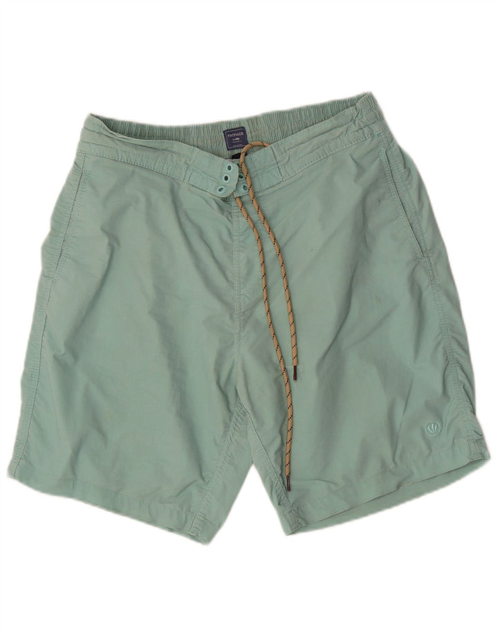 Fat Face Herren-Badeshorts aus mittelgrüner Baumwolle