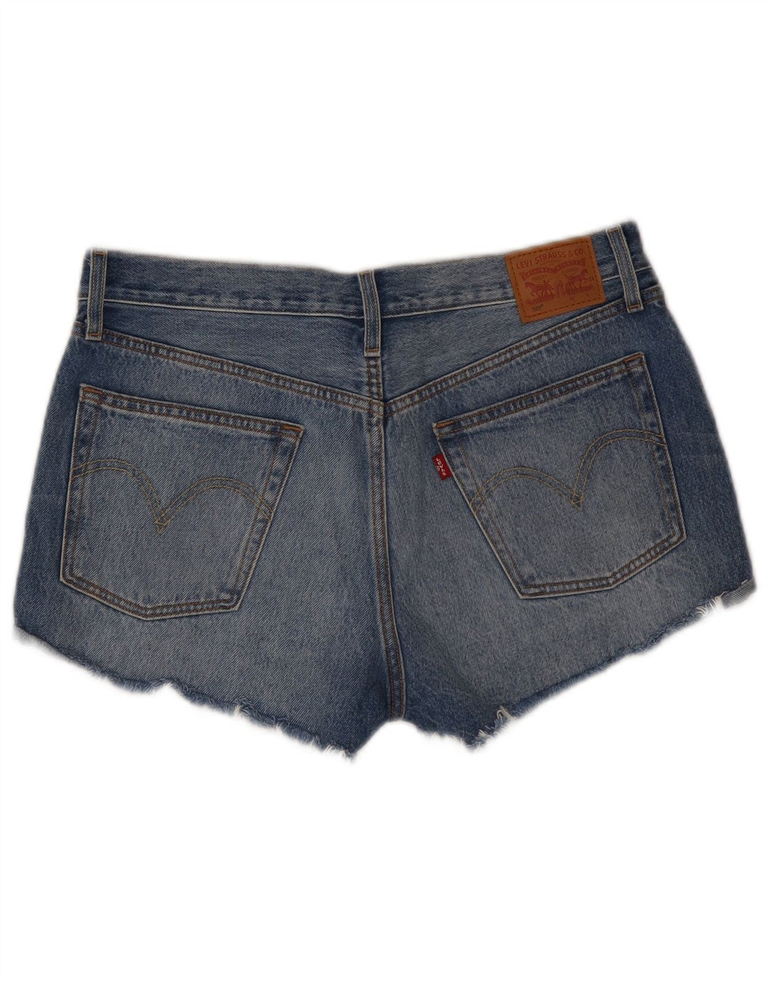 LEVI'S Damen 501 Jeansshorts W30 mittelblaue Baumwolle
